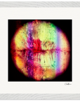 Chromatic Kiss Framed print 30x30 cm / 12x12″ White frame 18