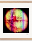 Chromatic Kiss Framed print 30x30 cm / 12x12″ Wood frame 32
