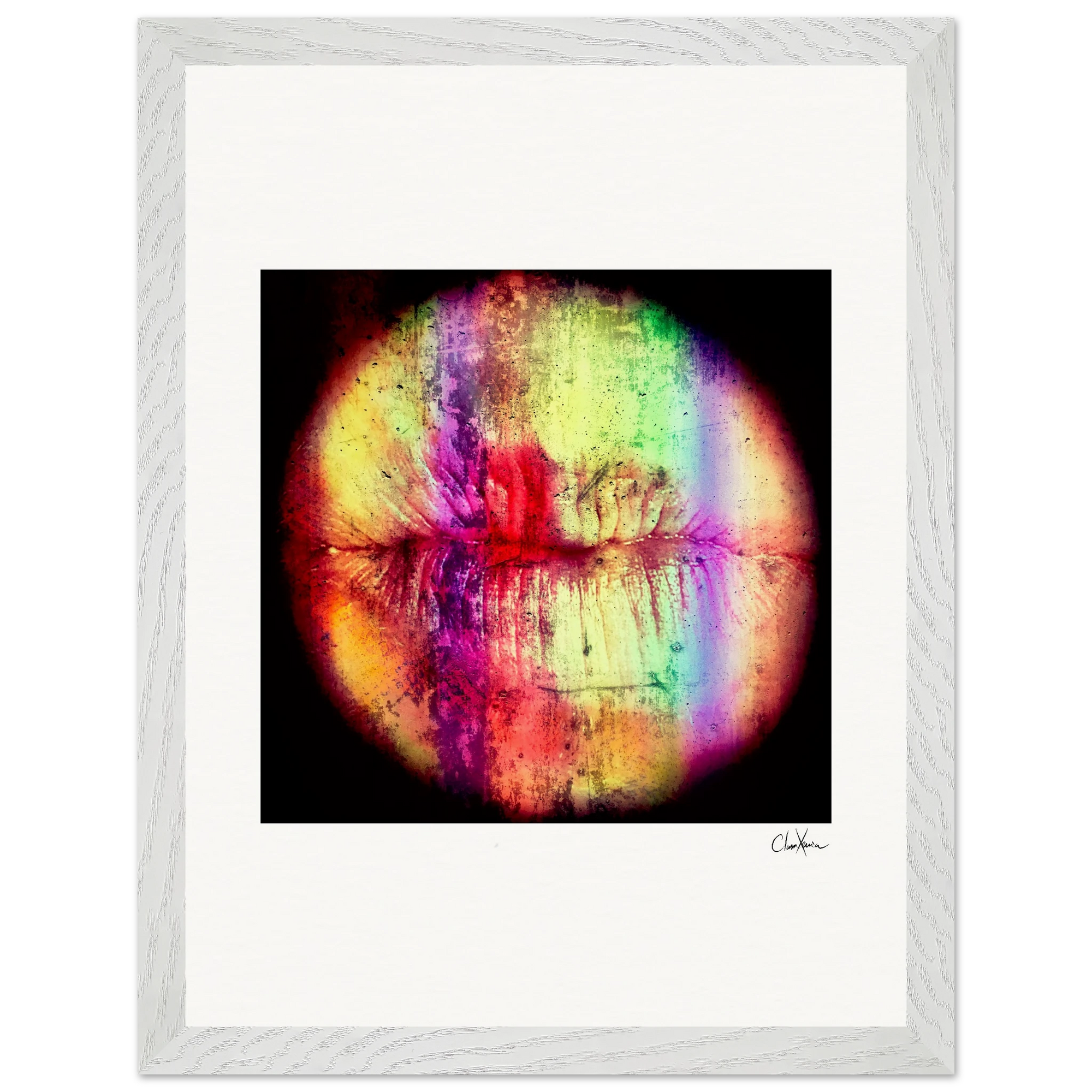 Chromatic Kiss Framed print 30x40 cm / 12x16″ White frame 8