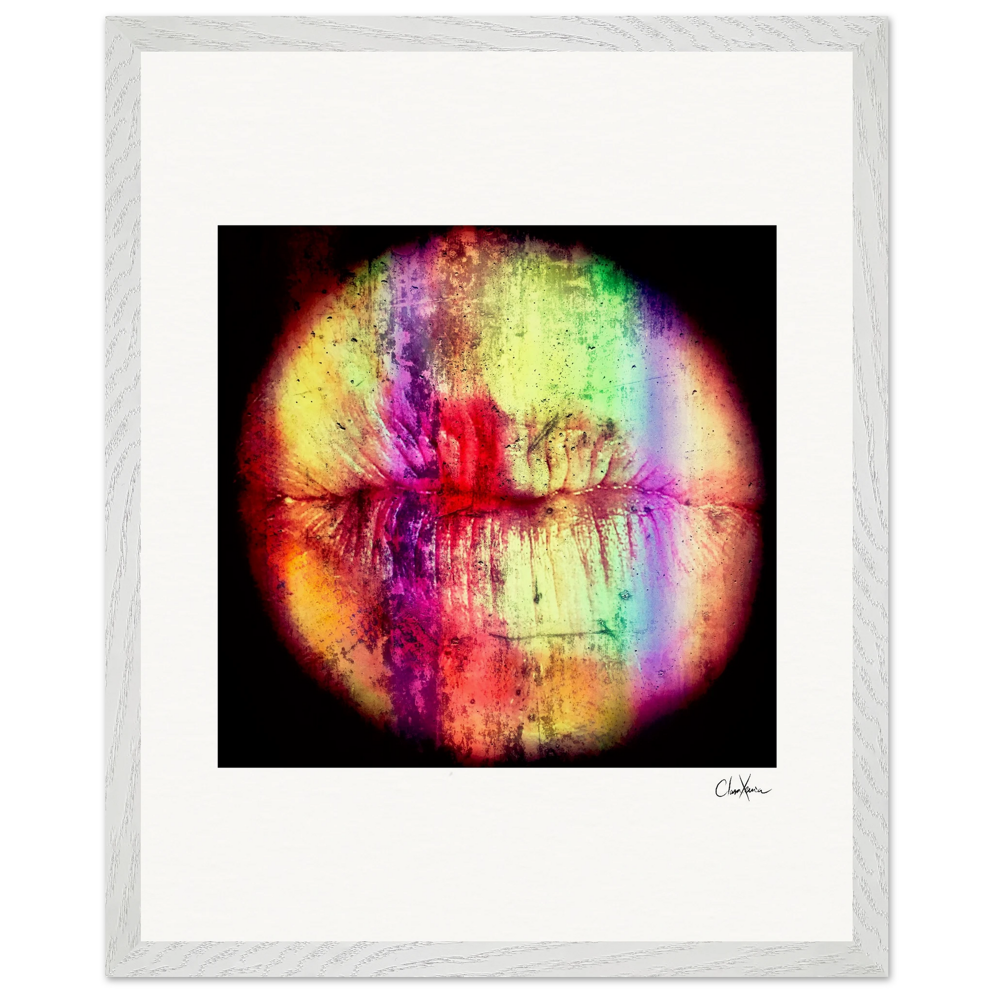 Chromatic Kiss Framed print 40x50 cm / 16x20″ White frame 17