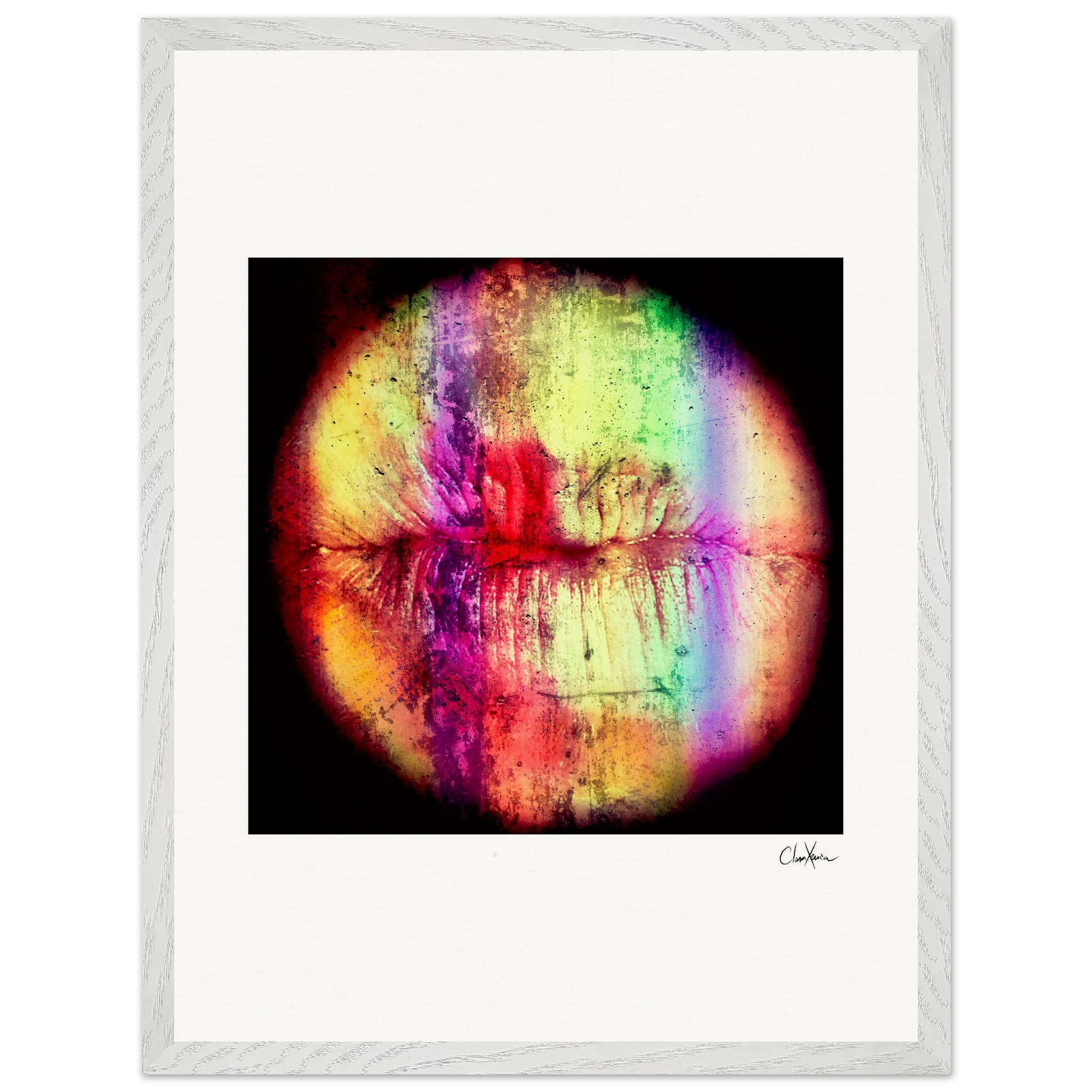 Chromatic Kiss Framed print 45x60 cm / 18x24″ White frame 19