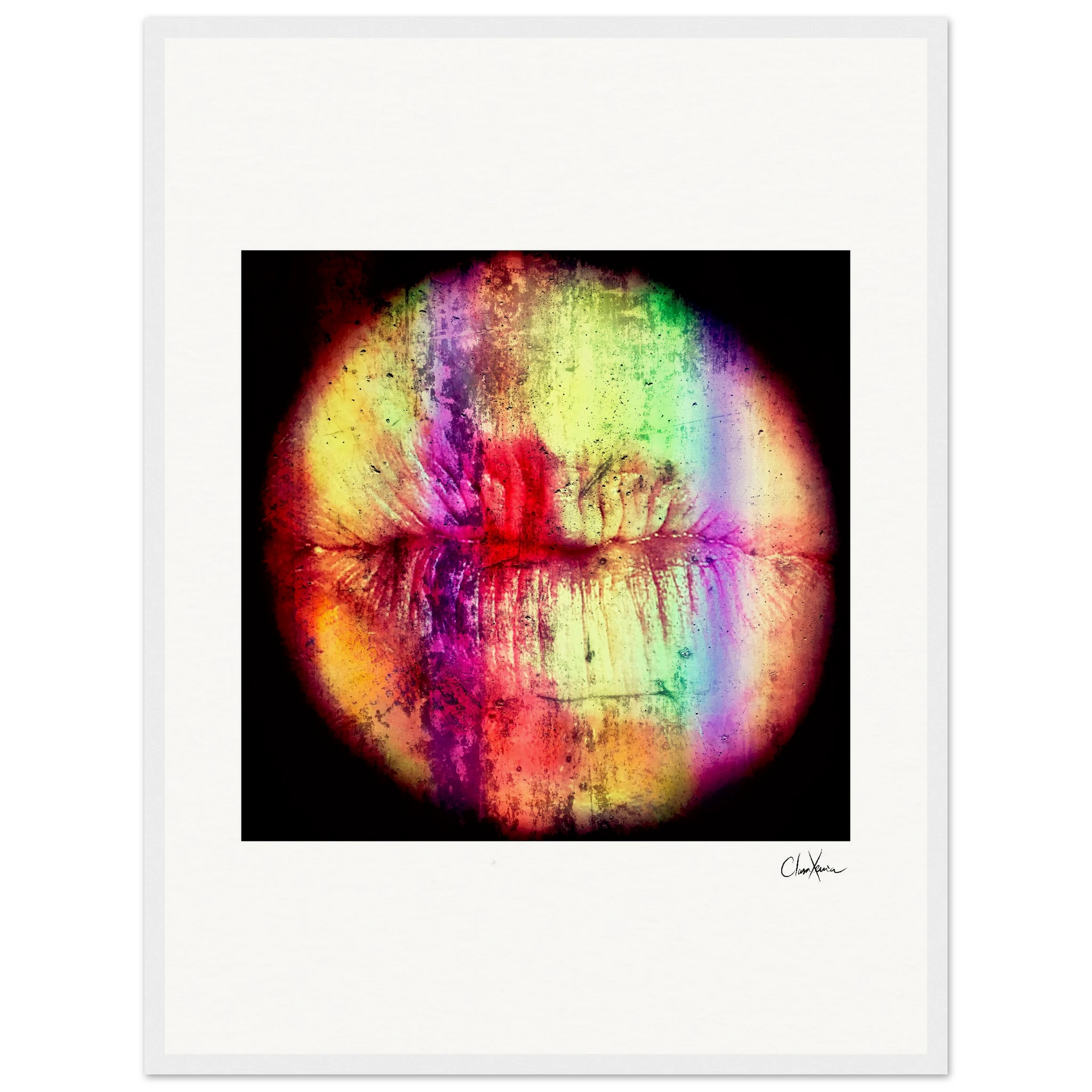 Chromatic Kiss Framed print 45x60 cm / 18x24″ White frame 9
