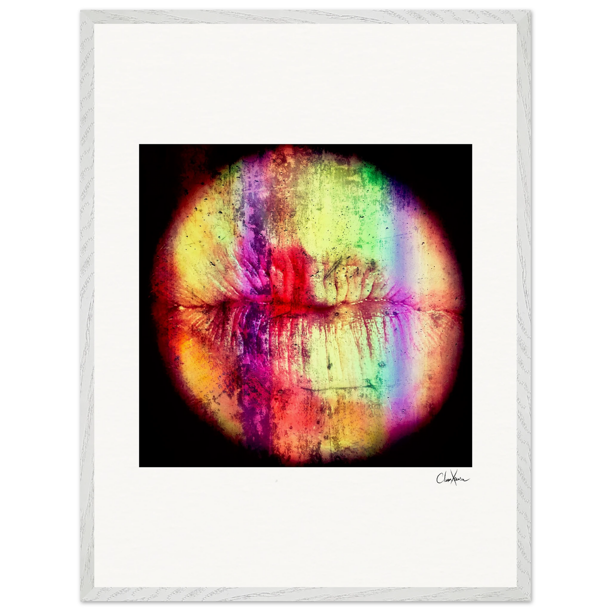 Chromatic Kiss Framed print 60x80 cm / 24x32″ White frame 14