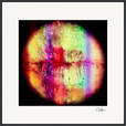 Chromatic Kiss Framed print 70x70 cm / 28x28″ Black frame 56