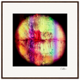 Chromatic Kiss Framed print 70x70 cm / 28x28″ Dark wood frame 36