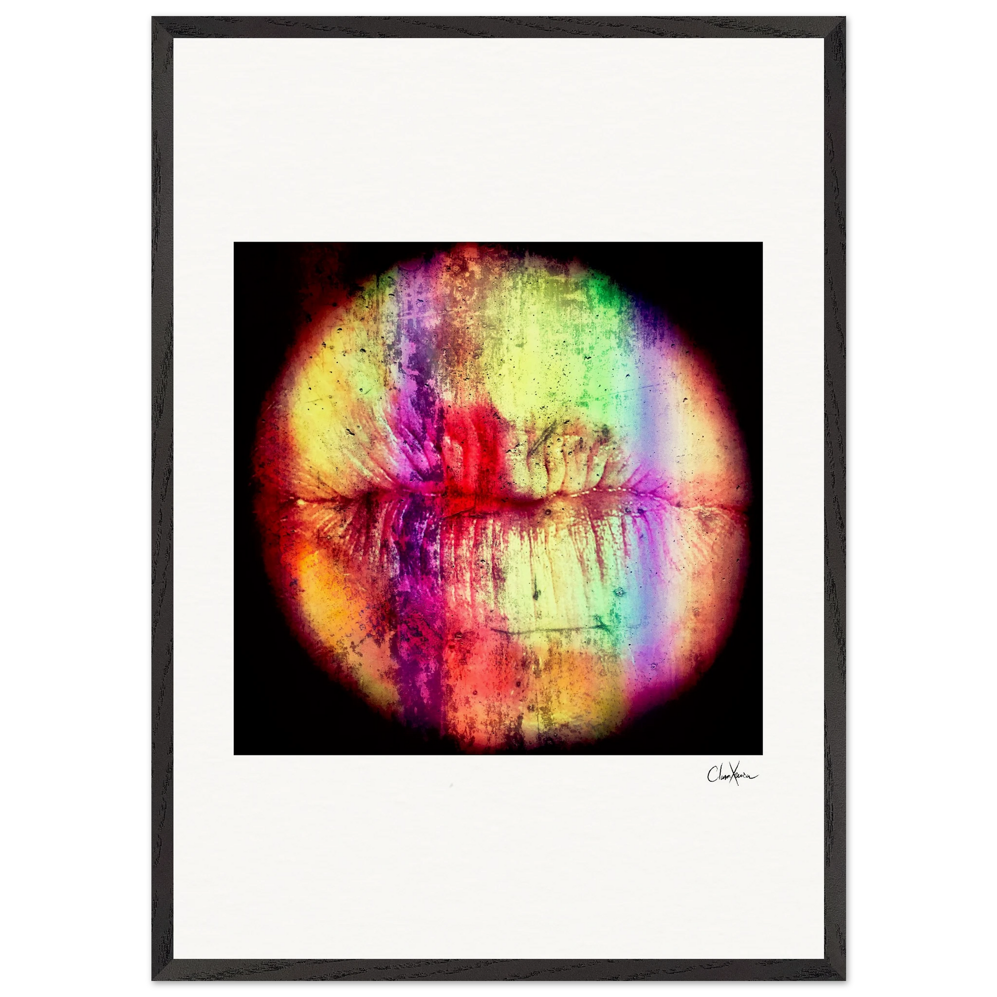 Chromatic Kiss Framed print A1 (59.4 x 84.1 cm) Black frame 38