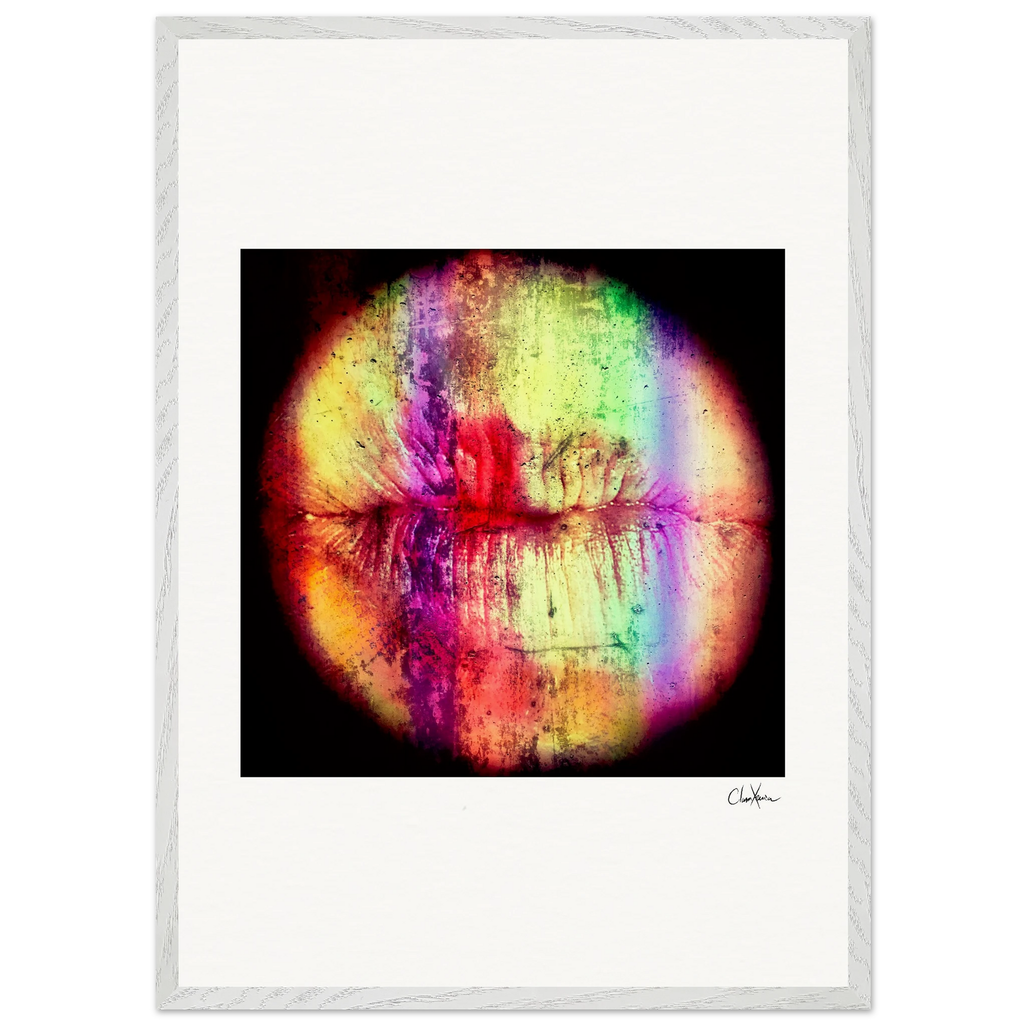 Chromatic Kiss Framed print A1 (59.4 x 84.1 cm) White frame 10