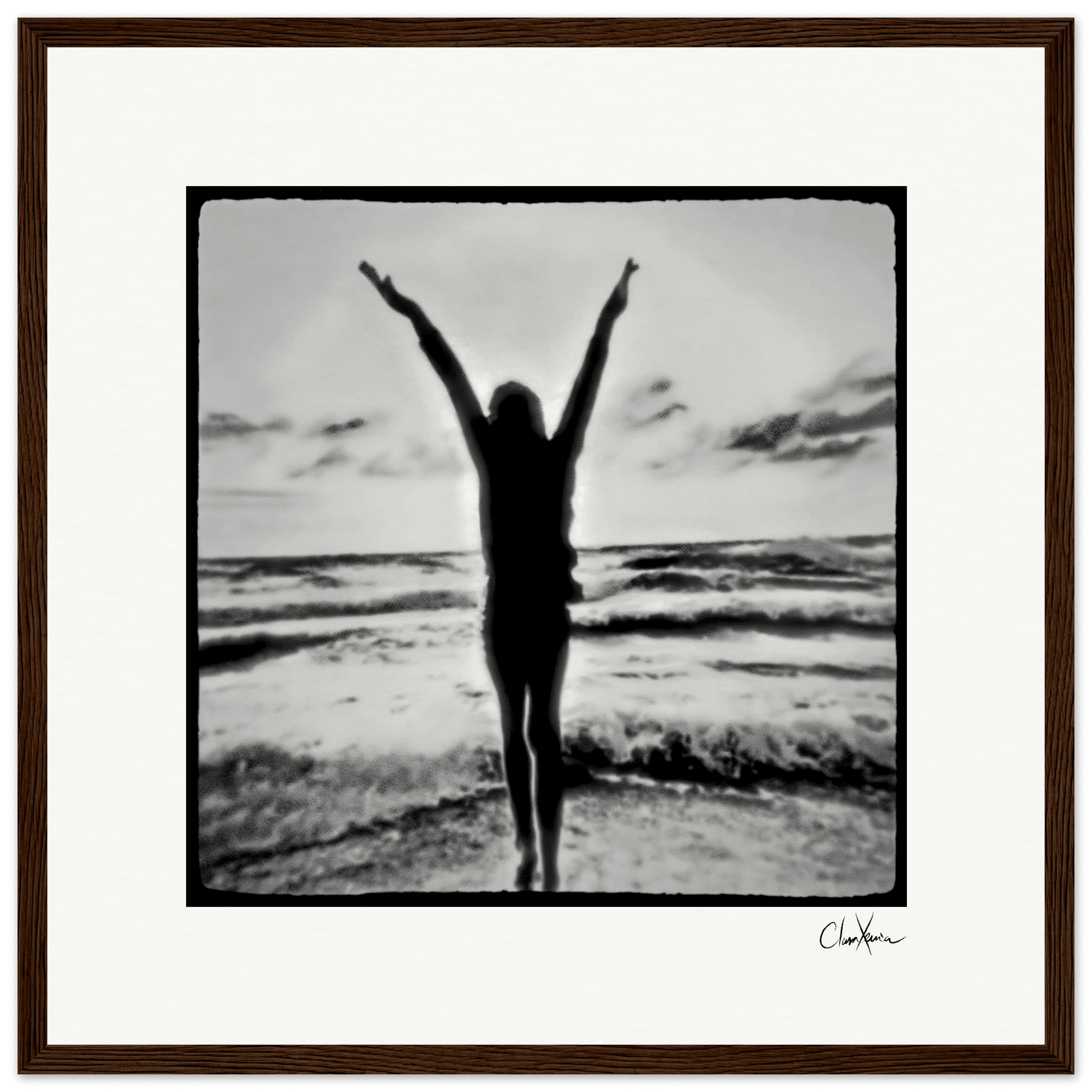 Circle of Life Framed print 40x40 cm / 16x16″ Dark wood frame 34