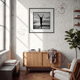Circle of Life Framed print 70x70 cm / 28x28″ Black frame in interior