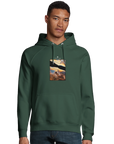 Compassion - "Cosmic Reflections" Hoodie Bottle Green XS 46