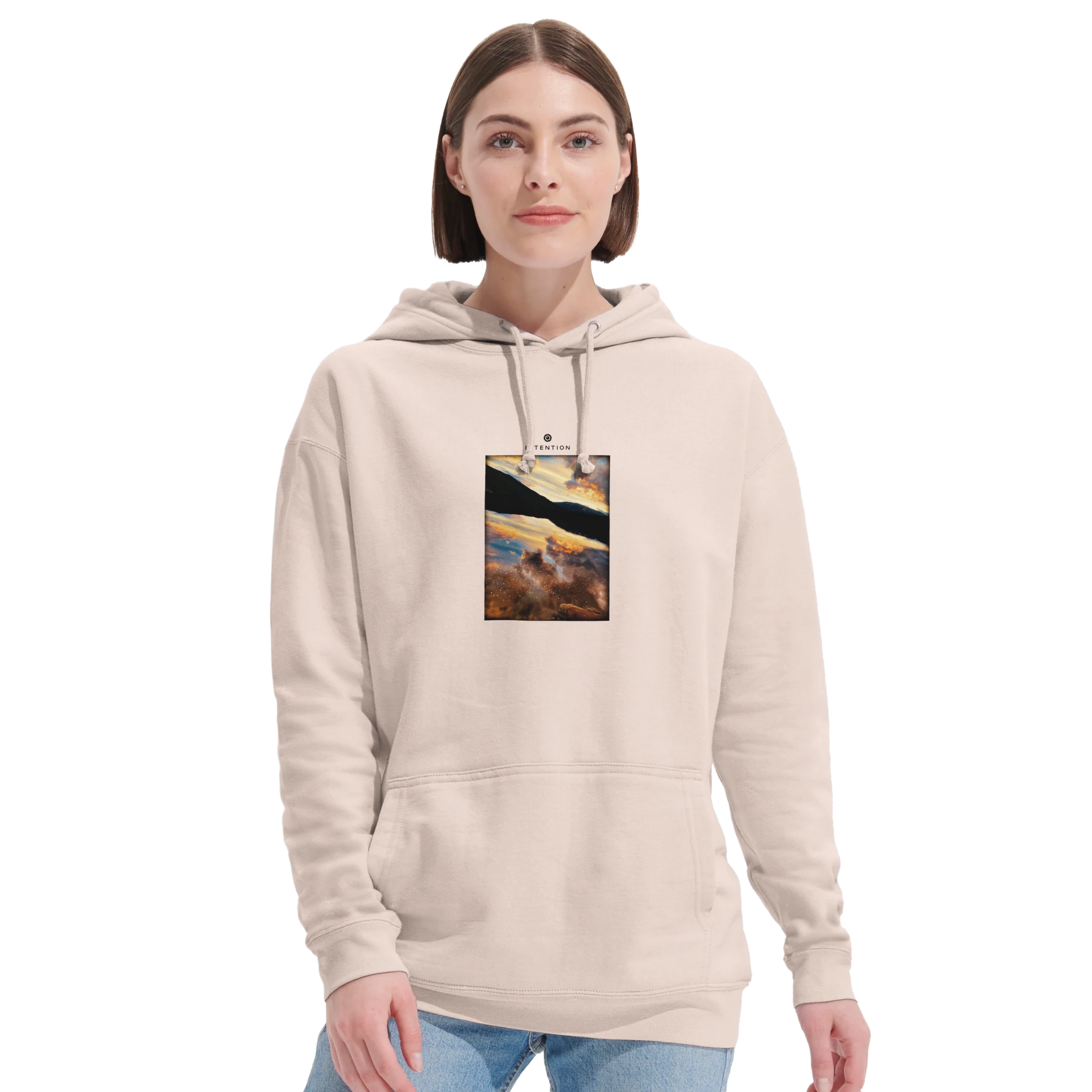 Compassion - "Cosmic Reflections" Hoodie creamy pink XS 48