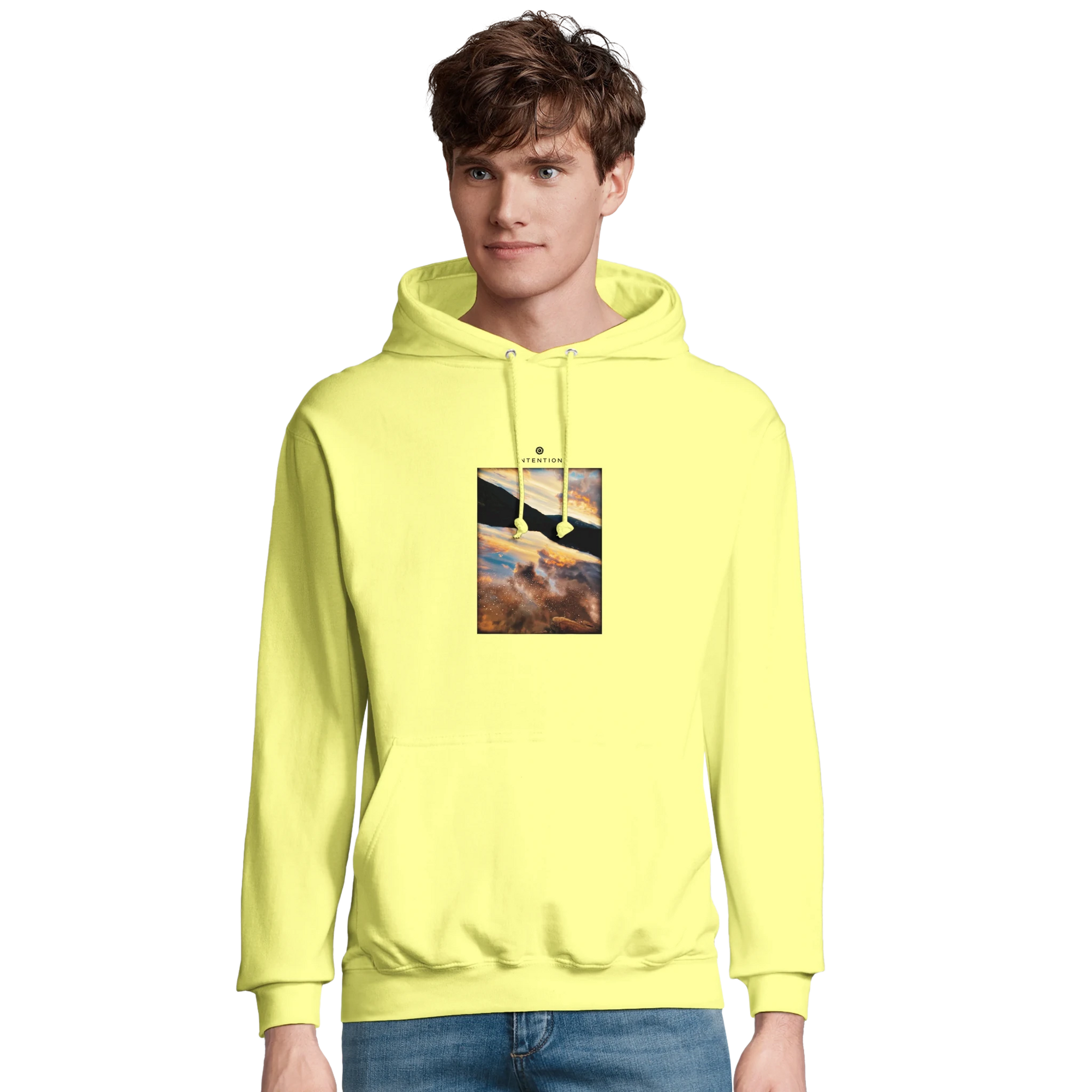 Compassion - "Cosmic Reflections" Hoodie Light Yellow XS 11