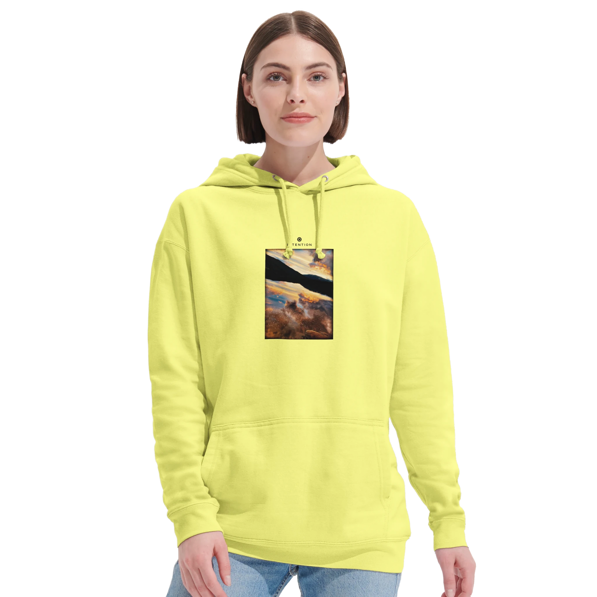 Compassion - "Cosmic Reflections" Hoodie Light Yellow XS 13
