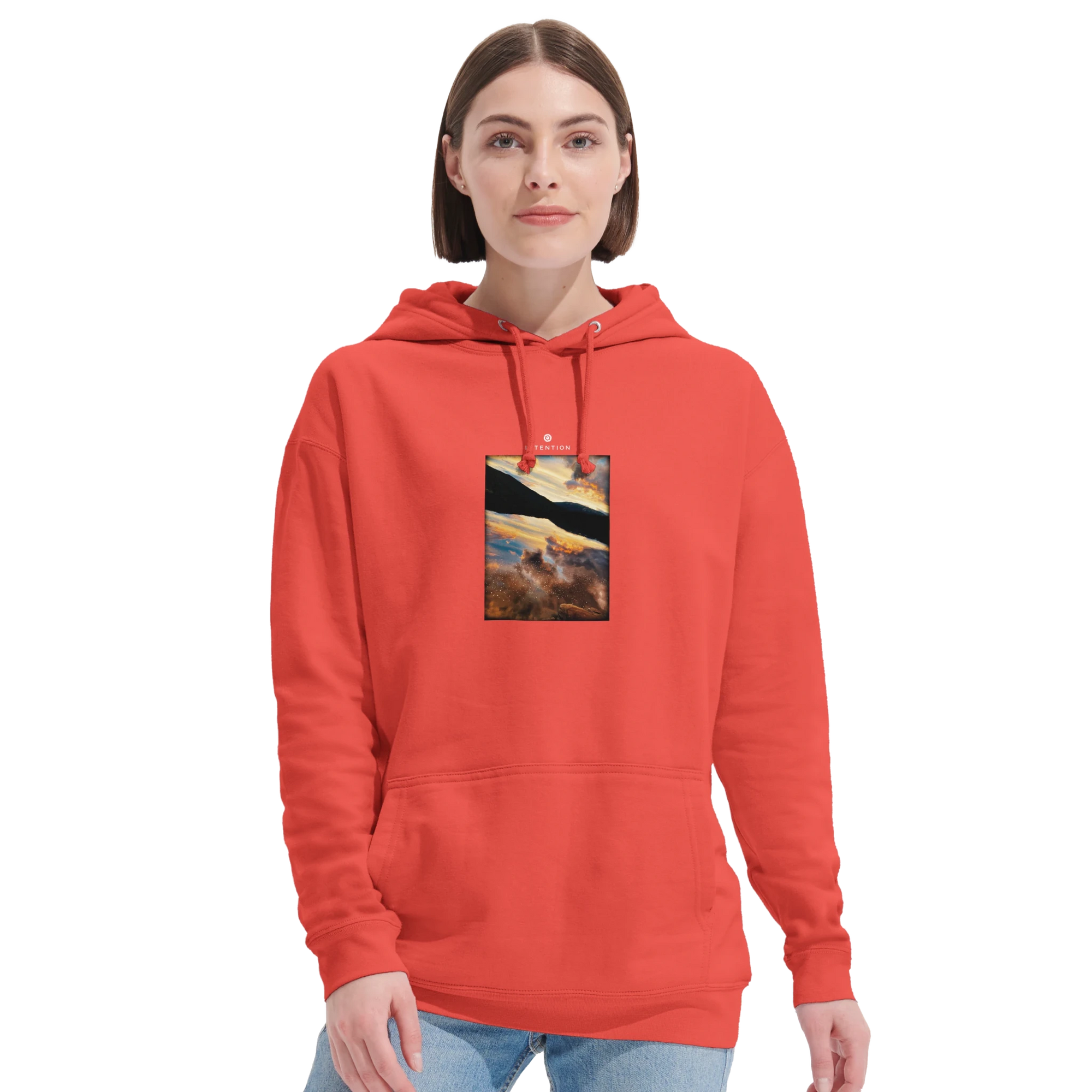 Compassion - "Cosmic Reflections" Hoodie pop orange XS 43