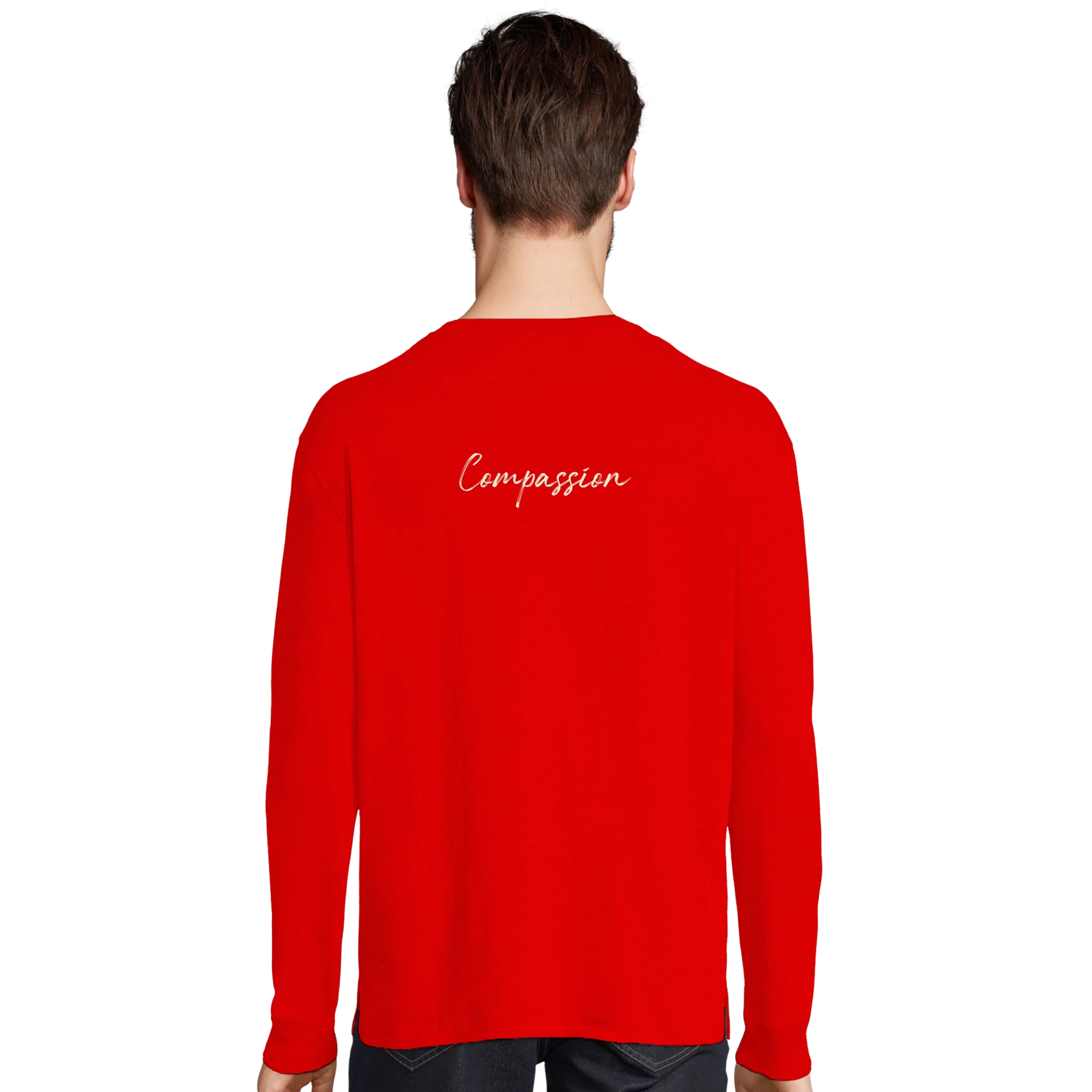 Compassion - "Cosmic Reflections" Long sleeve Bright Red XS 15