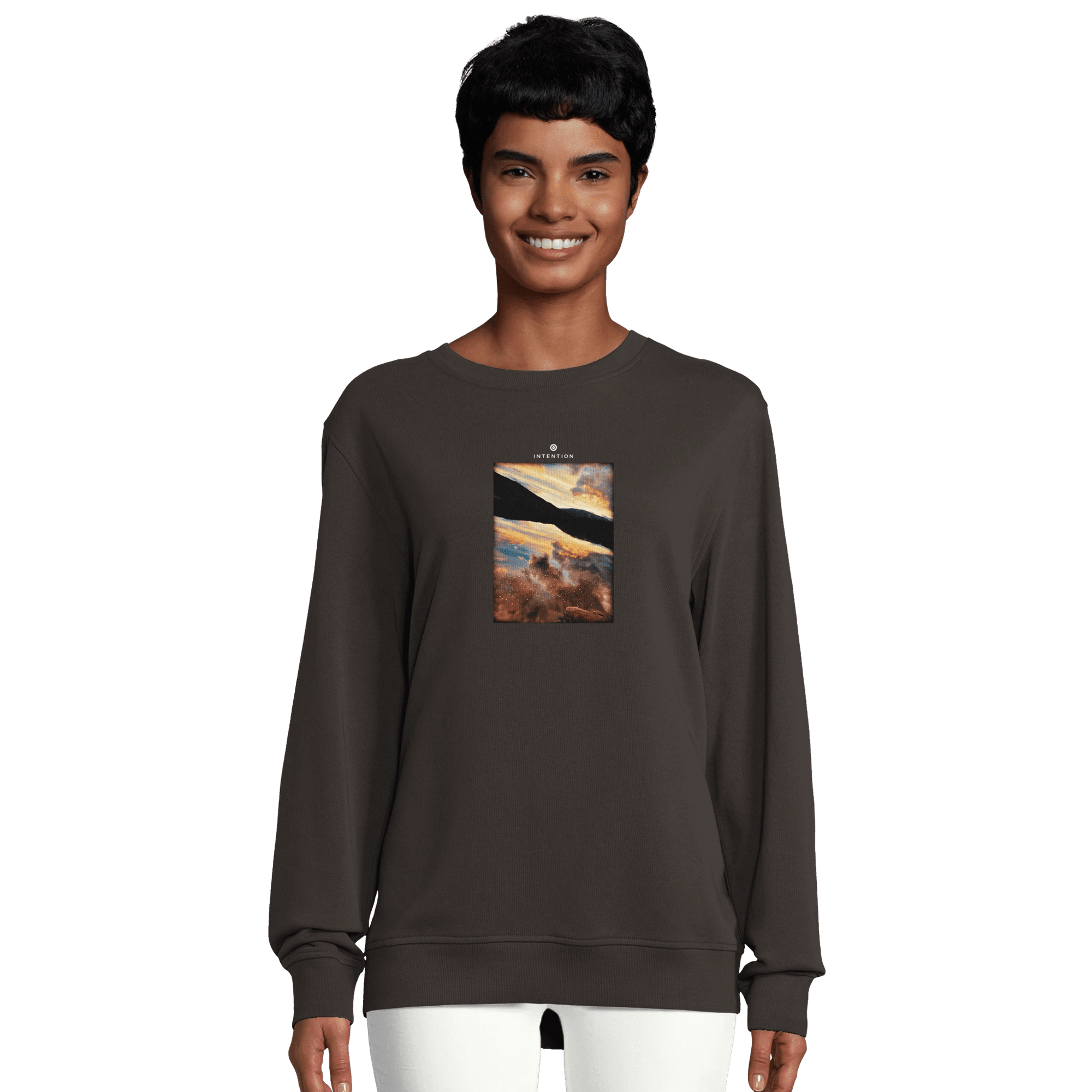 Compassion - "Cosmic Reflections" Sweatshirt deep charcoal grey XS 8