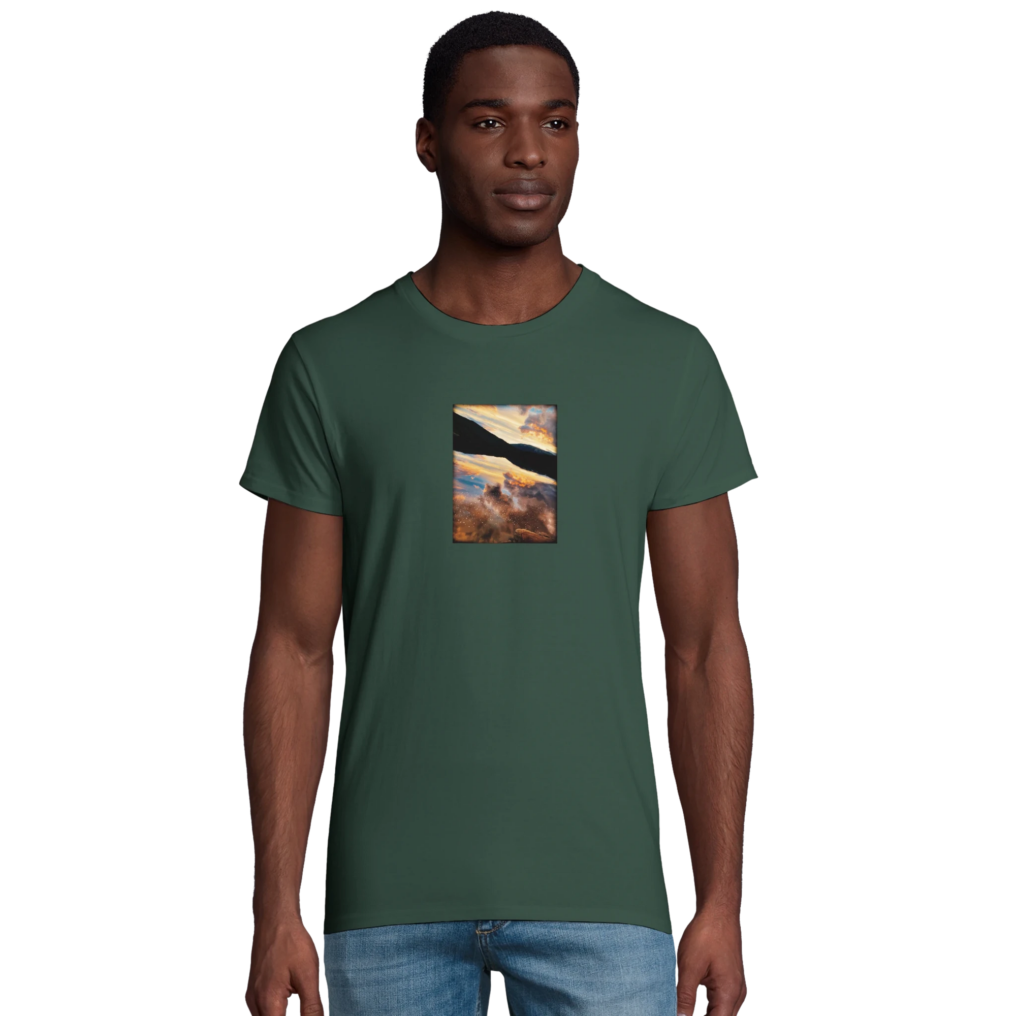 Compassion - "Cosmic Reflections" T-shirt Bottle Green XS 43