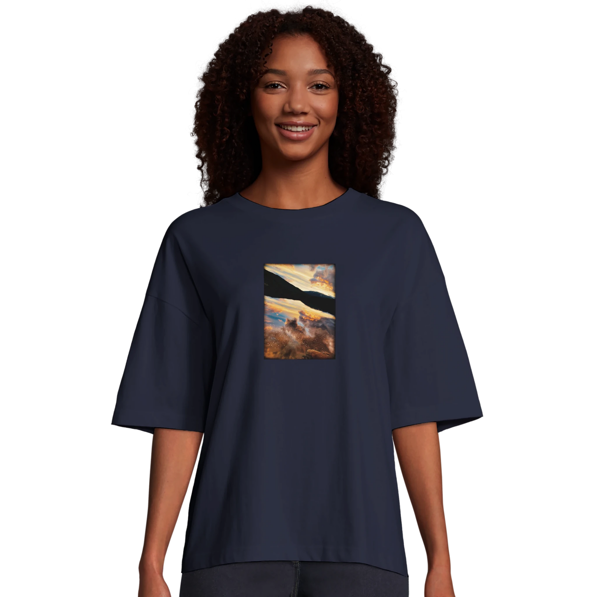 Compassion - "Cosmic Reflections" T-shirt French Navy XS 32