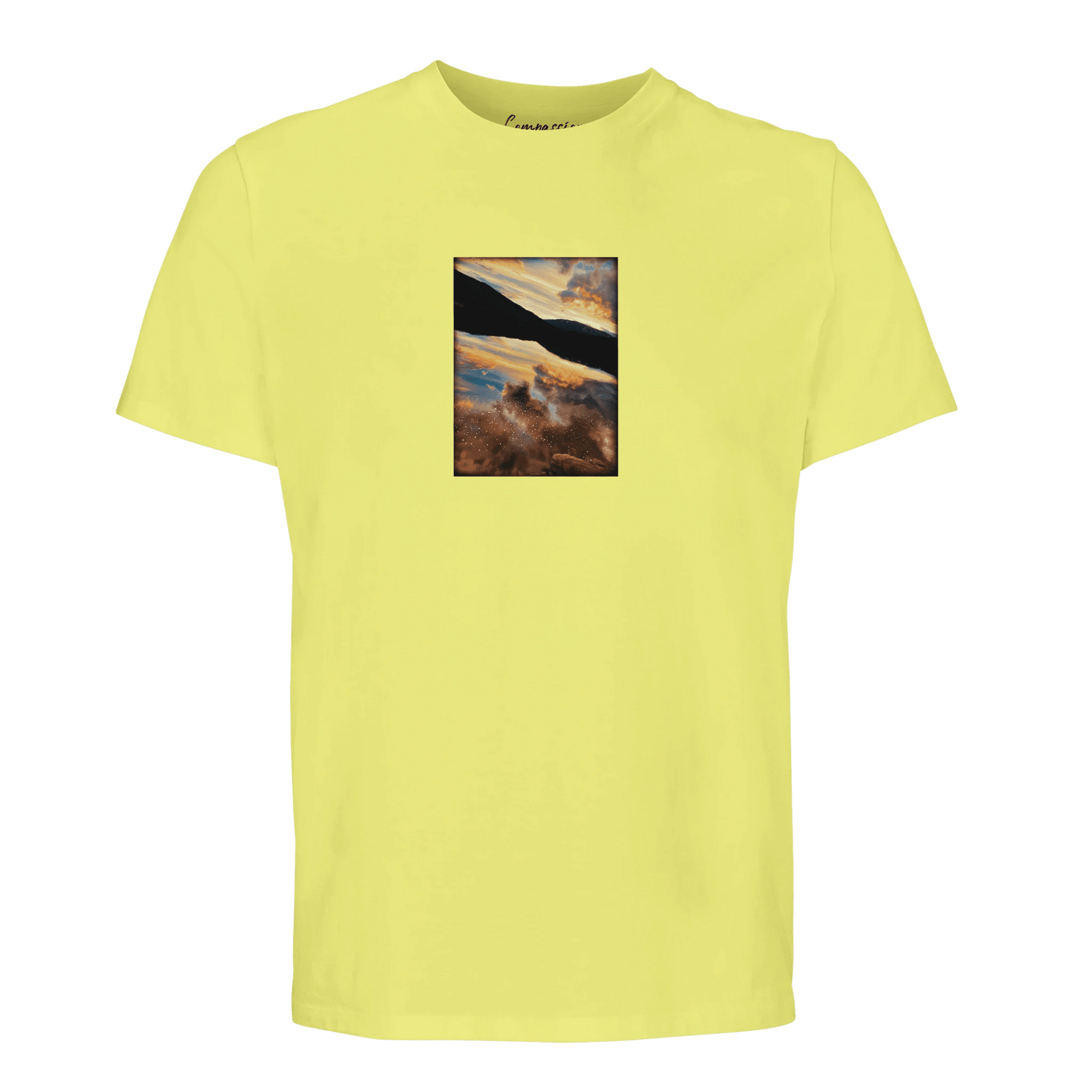 Compassion - "Cosmic Reflections" T-shirt Light Yellow XS 34