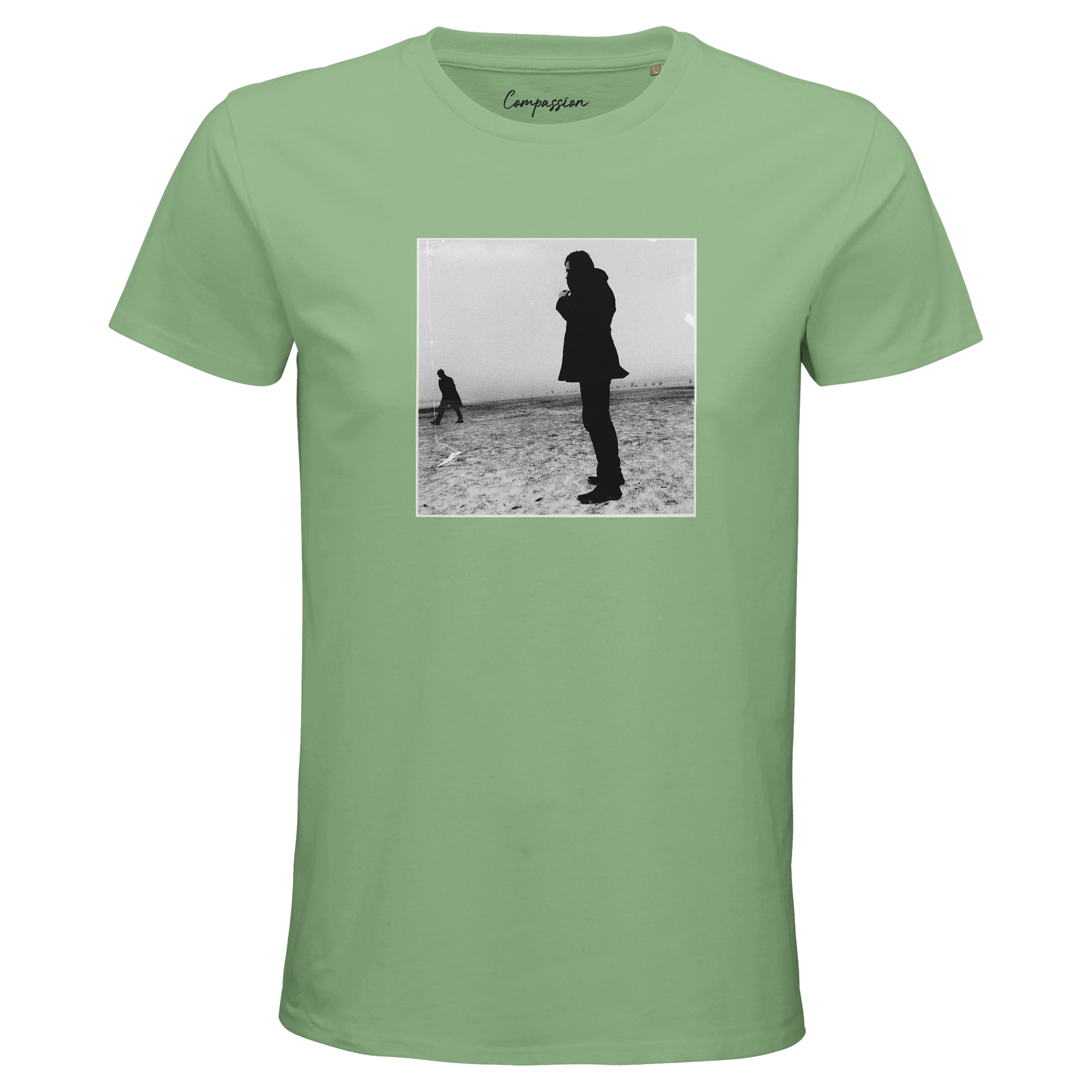 Compassion - "The Space We Share" T-shirt apple green 1
