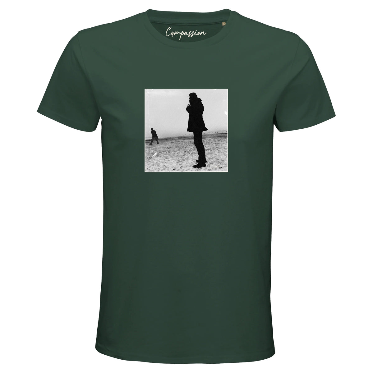 Compassion - "The Space We Share" T-shirt Bottle Green 1