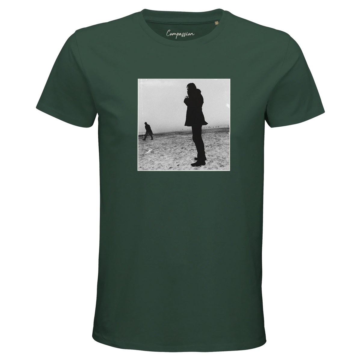 Compassion - "The Space We Share" T-shirt Bottle Green 1
