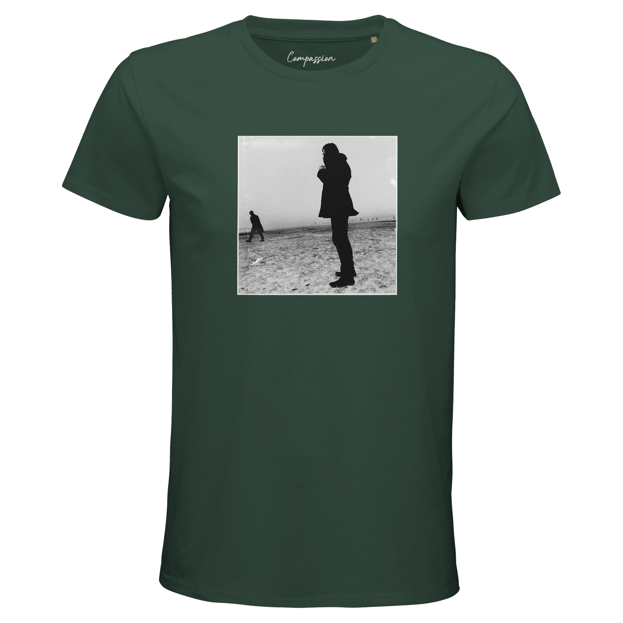 Compassion - "The Space We Share" T-shirt Bottle Green 1