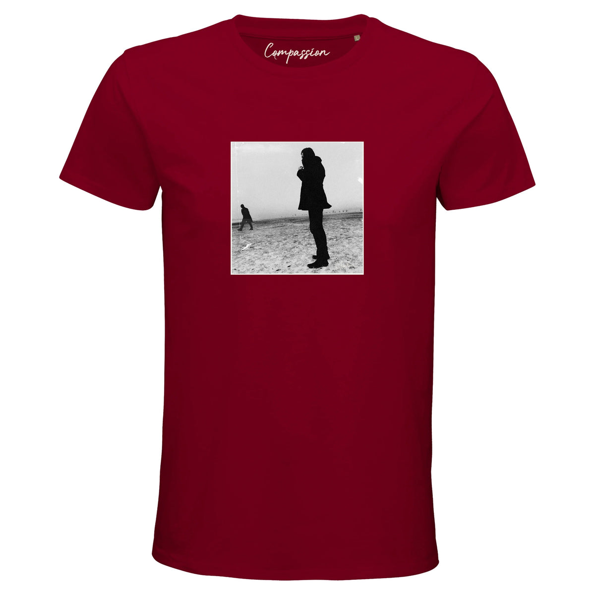 Compassion - "The Space We Share" T-shirt Burgundy 1