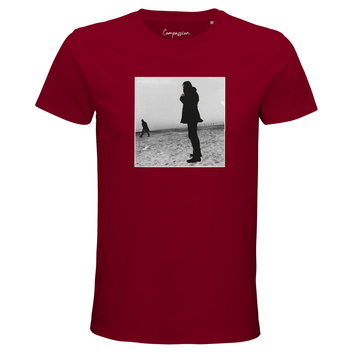 Compassion - "The Space We Share" T-shirt Burgundy 1