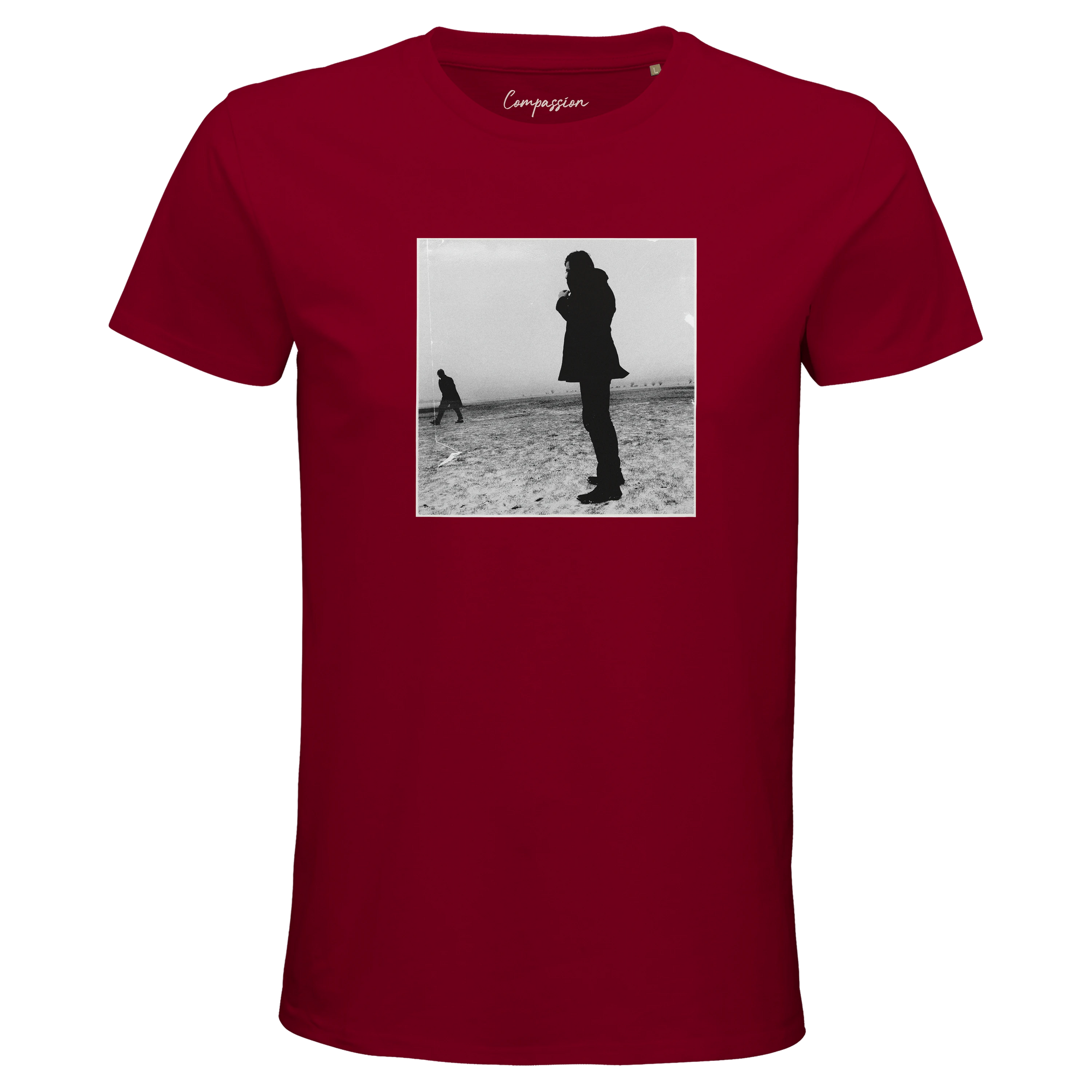 Compassion - "The Space We Share" T-shirt Burgundy 1