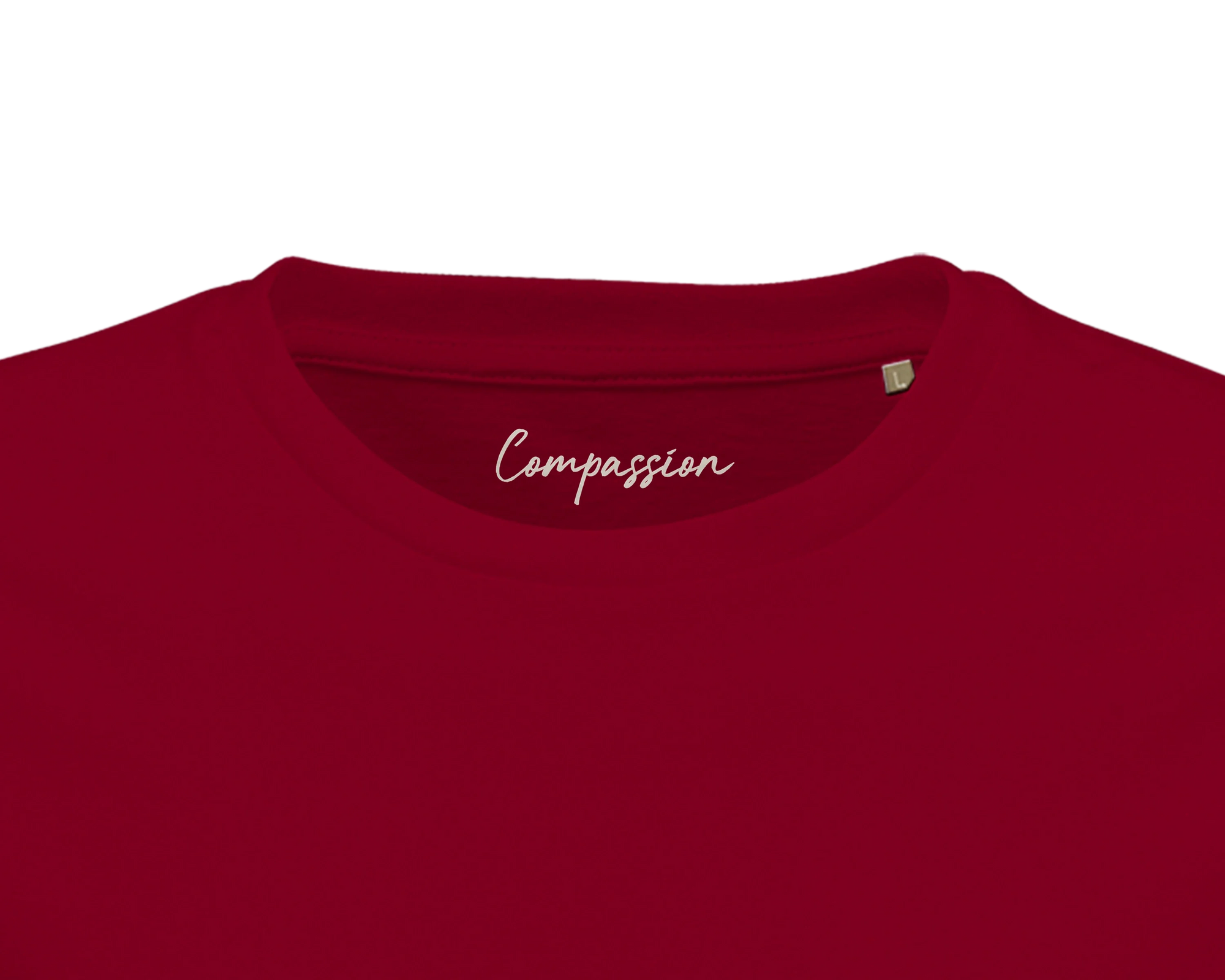 Compassion - "The Space We Share" T-shirt Burgundy 2