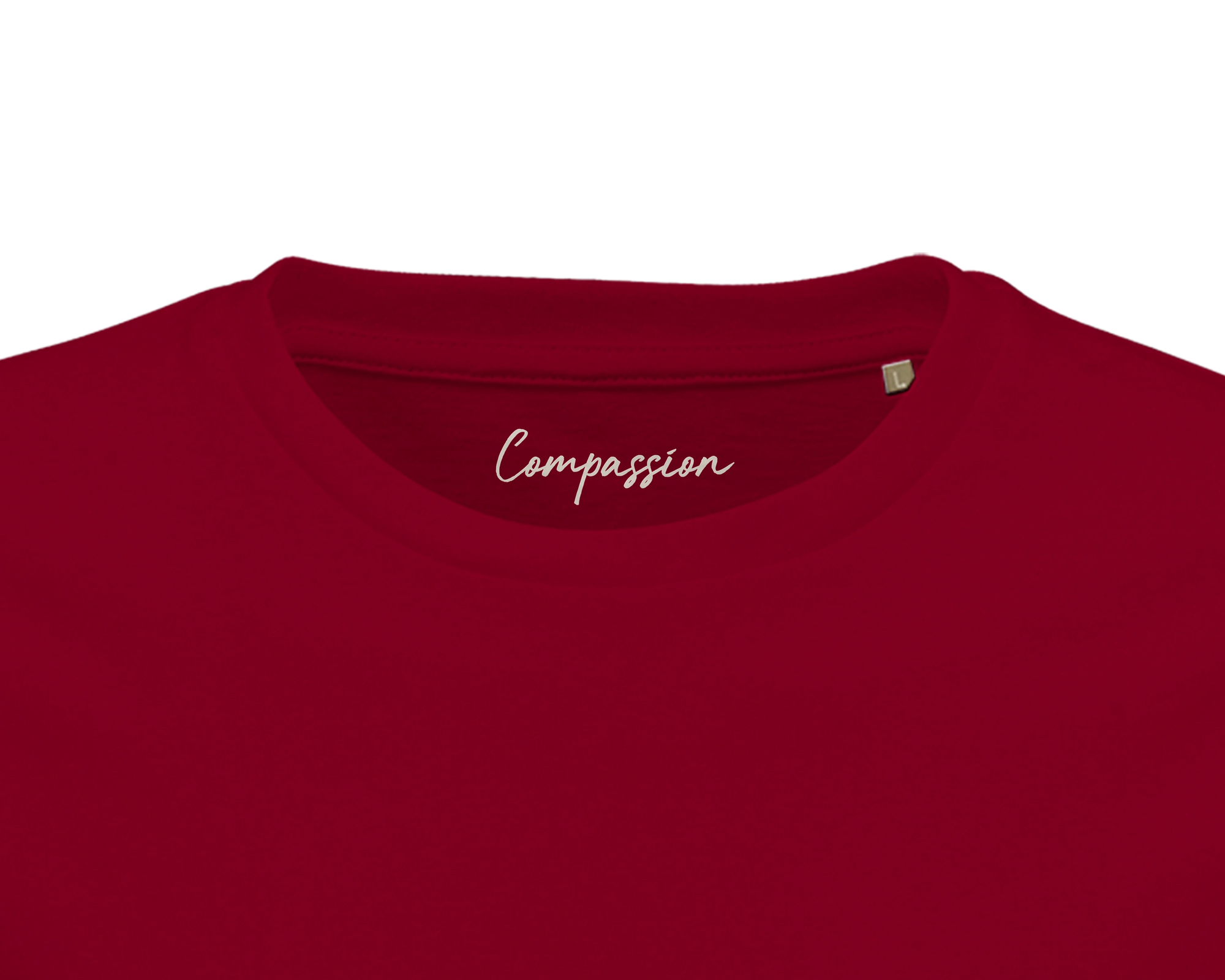 Compassion - "The Space We Share" T-shirt Burgundy 2