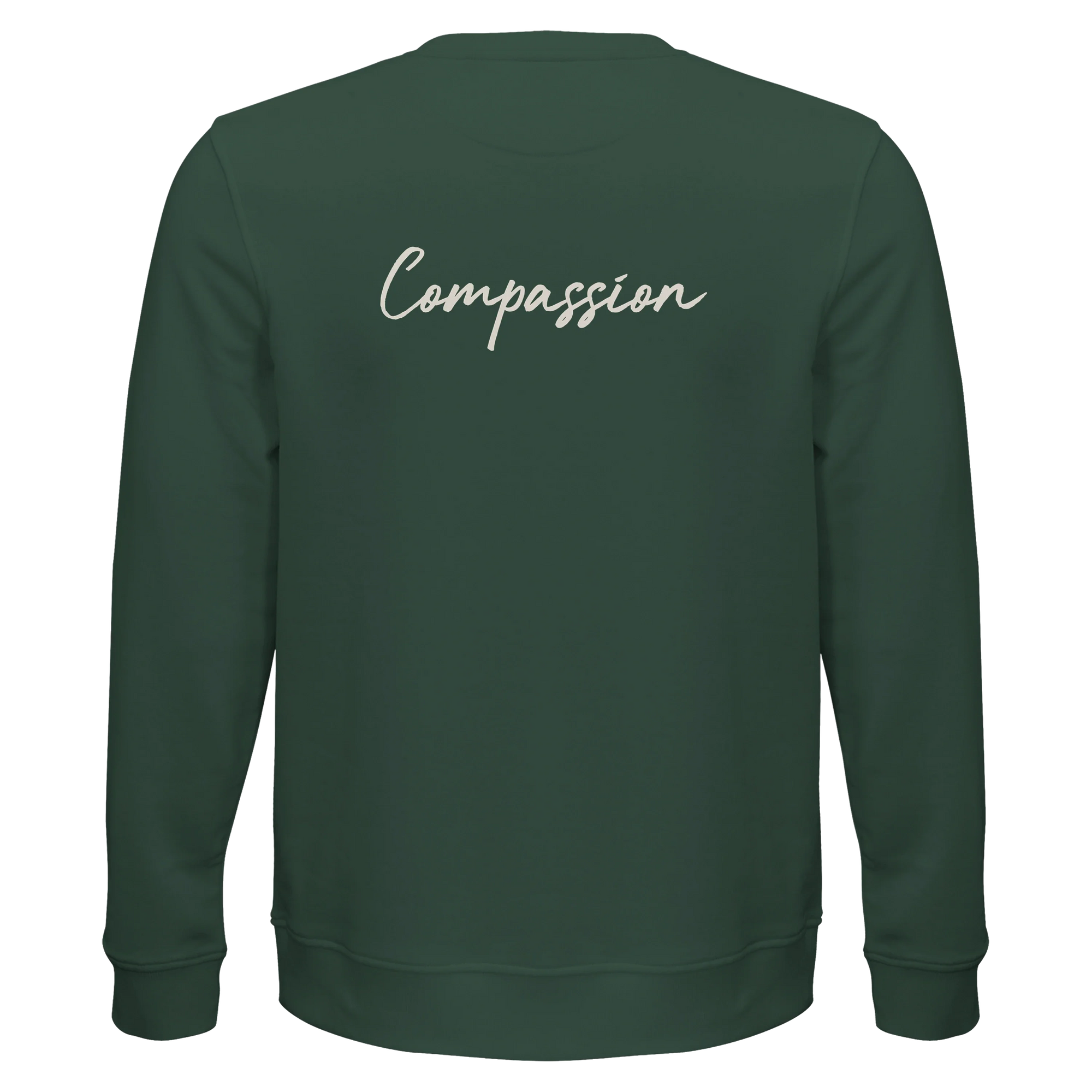 Compassion - "The Space We Share" Sweatshirt Bottle Green 2