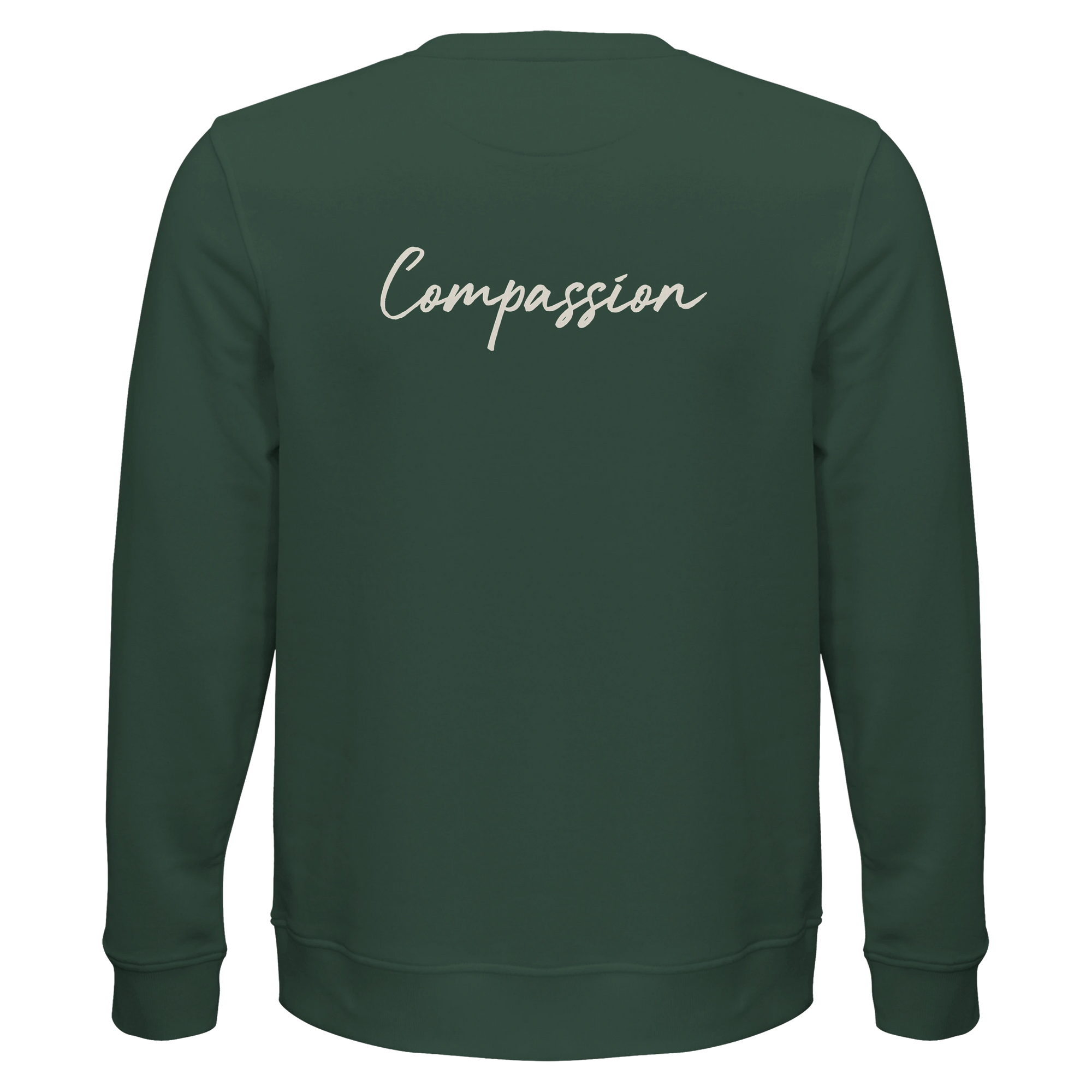 Compassion - "The Space We Share" Sweatshirt Bottle Green 2
