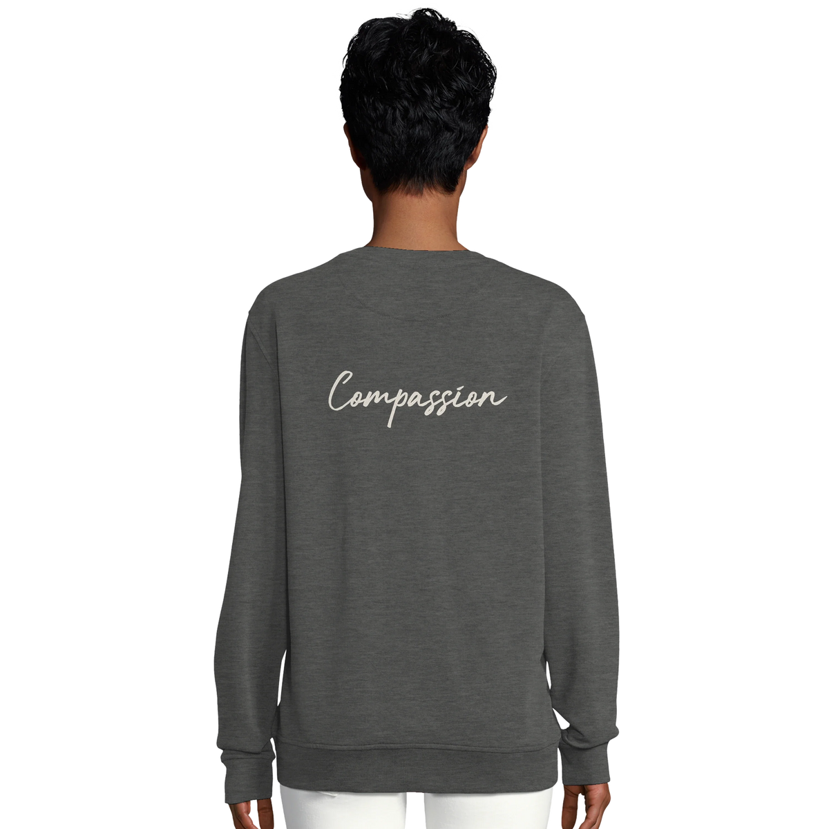 Compassion - "The Space We Share" Sweatshirt Grey Melange 6