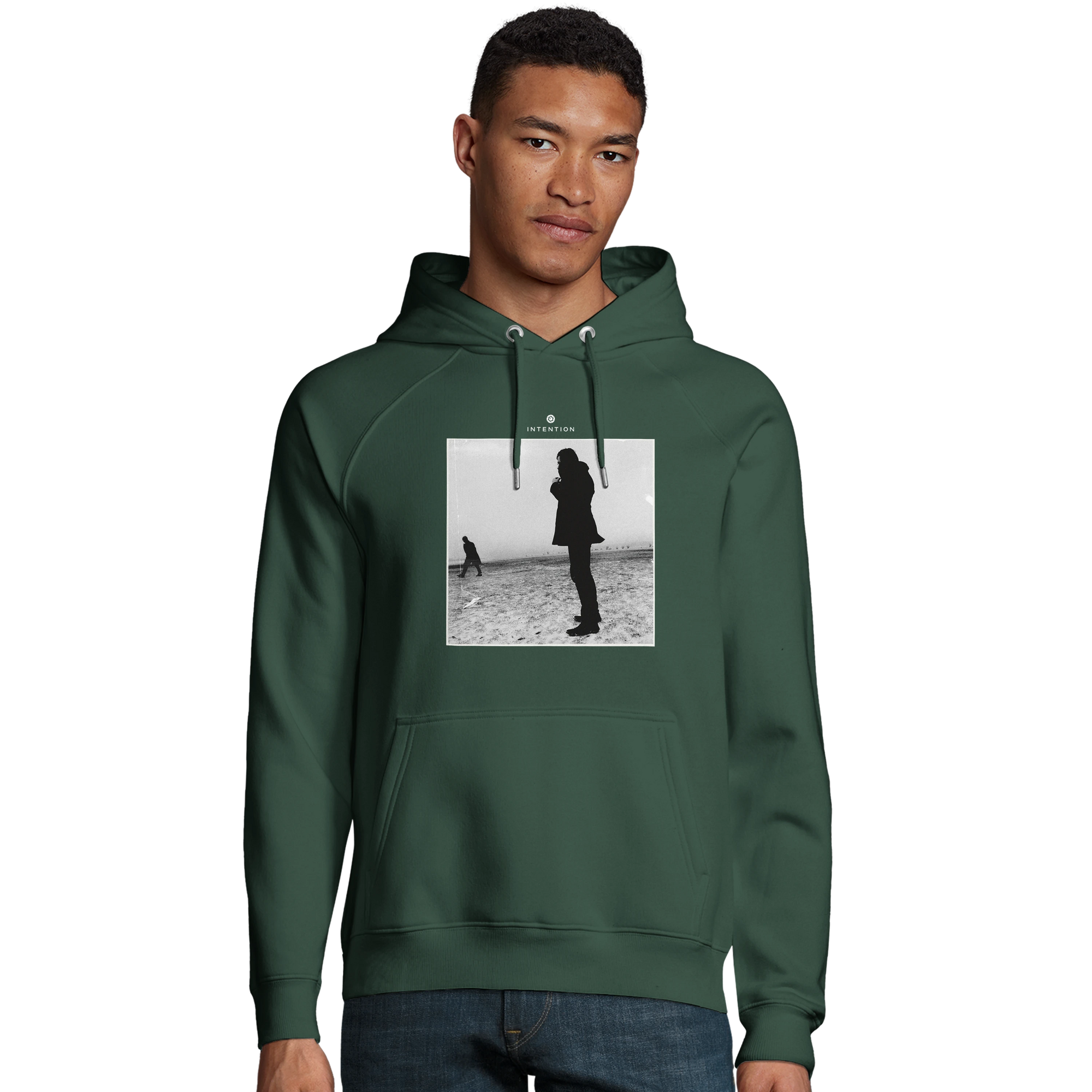 Compassion - "The Space We Share" Hoodie Bottle Green 3