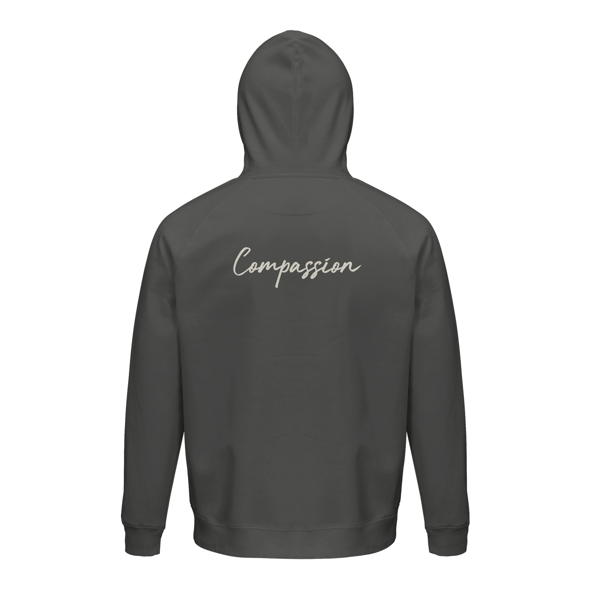 Compassion - "The Space We Share" Hoodie charcoal melange 2