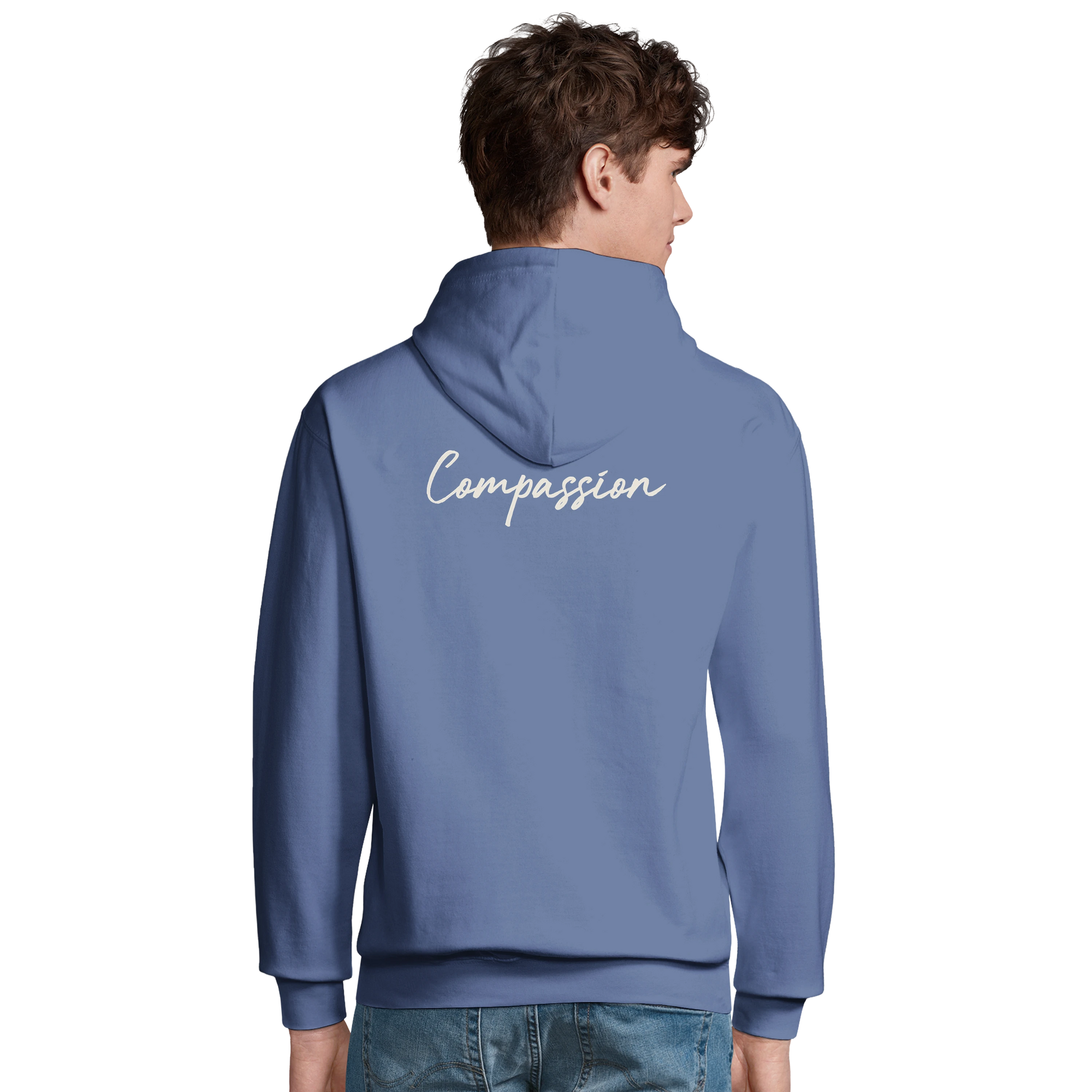 Compassion - "The Space We Share" Hoodie Blue 4
