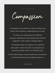 Compassion Word of Intention Framed print 13x18 cm / 5x7″ White frame Carbon paper