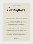 Compassion Word of Intention Framed print 13x18 cm / 5x7″ White frame Linen paper