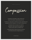 Compassion Word of Intention Framed print 40x50 cm / 16x20″ White frame Carbon paper
