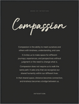 Compassion Word of Intention Framed print 60x80 cm / 24x32″ Black frame Carbon paper