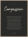 Compassion Word of Intention Framed print 60x80 cm / 24x32″ Wood frame Carbon paper