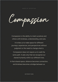 Compassion Word of Intention Framed print 70x100 cm / 28x40″ Black frame Carbon paper