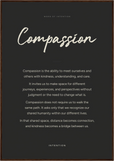 Compassion Word of Intention Framed print 70x100 cm / 28x40″ Dark wood frame Carbon paper