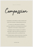 Compassion Word of Intention Framed print 70x100 cm / 28x40″ White frame Linen paper