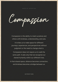 Compassion Word of Intention Framed print 70x100 cm / 28x40″ Wood frame Carbon paper