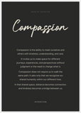 Compassion Word of Intention Framed print A1 (59.4 x 84.1  cm) White frame Carbon paper