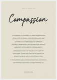 Compassion Word of Intention Framed print A1 (59.4 x 84.1  cm) White frame Linen paper