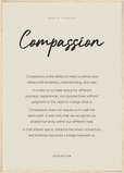 Compassion Word of Intention Framed print A1 (59.4 x 84.1  cm) Wood frame Linen paper
